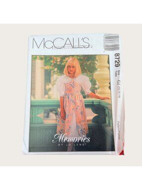 Vintage 1990s McCalls Sewing Pattern 8729 Girls Dress Petticoat Size 10-14 Uncut